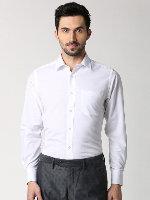 

Peter England Men White Regular Fit Solid Casual Shirt