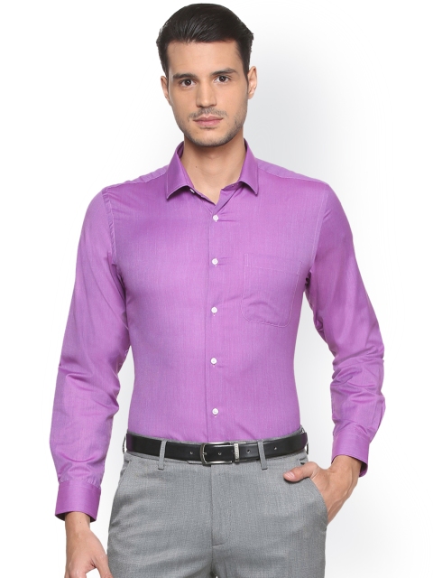 

Peter England Men Purple Regular Fit Solid Formal Shirt