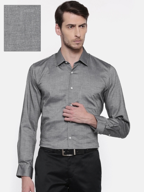 

Peter England Men Grey Slim Fit Solid Formal Shirt