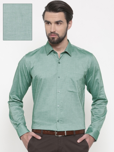 

Peter England Men Green Slim Fit Solid Formal Shirt