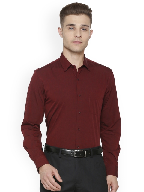 

Peter England Men Maroon Slim Fit Solid Formal Shirt
