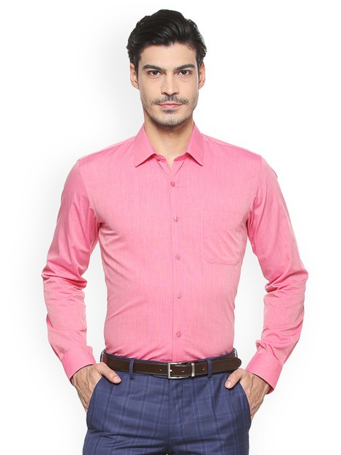 

Peter England Men Pink Slim Fit Solid Formal Shirt