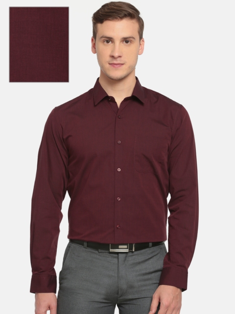 

Peter England Men Burgundy Nuvo Slim Fit Solid Formal Shirt