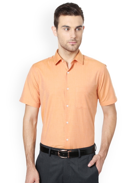 

Peter England Men Orange Regular Fit Solid Casual Shirt