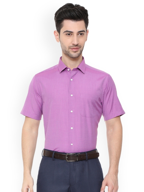 

Peter England Men Purple Slim Fit Solid Formal Shirt