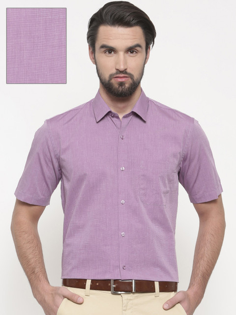 

Peter England Men Lavender Nuvo Slim Fit Solid Formal Shirt