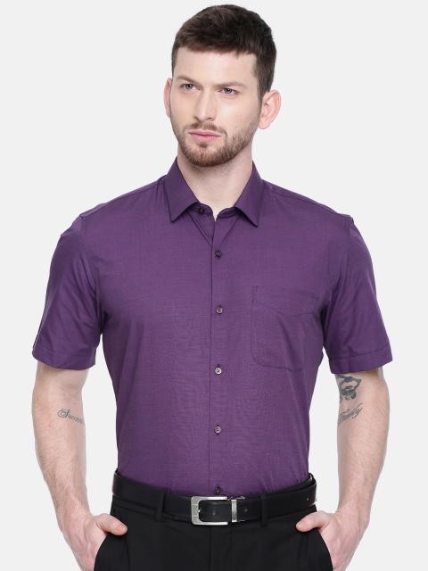 

Peter England Men Purple Slim Fit Solid Formal Shirt