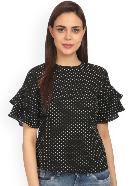 

Alom Women Black Printed Top