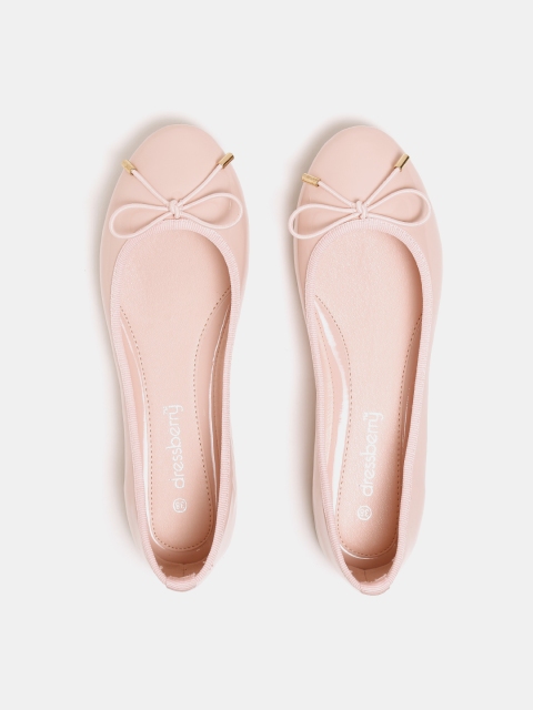 

DressBerry Women Pink Solid Ballerinas
