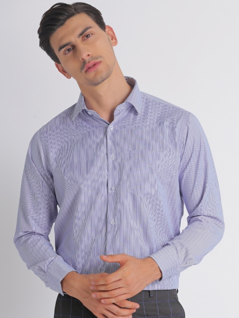 

Splash Men Blue & White Comfort Fit Striped Smart Casual Shirt