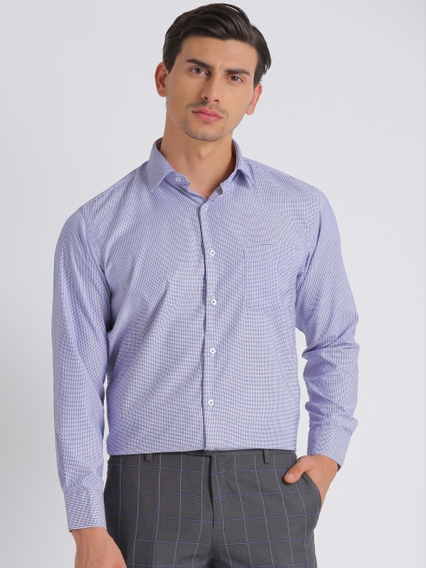 

Splash Men Blue & White Comfort Fit Checked Smart Casual Shirt