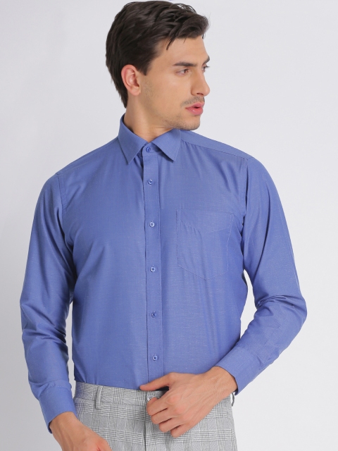 

Splash Men Blue Comfort Fit Solid Smart Casual Shirt