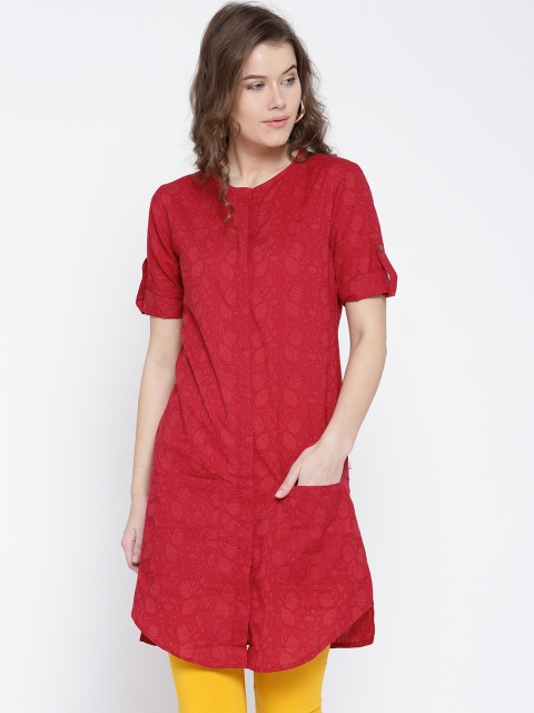 

ANAN Red Printed Tunic