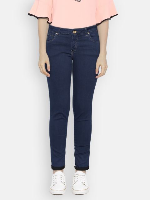 

U.S. Polo Assn. Women Blue Skinny Fit Mid-Rise Clean Look Stretchable Jeans