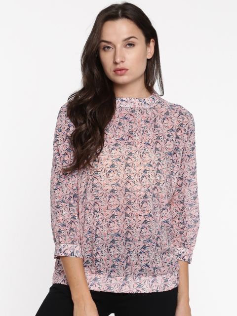 

U.S. Polo Assn. Women Pink Printed Blouson Top