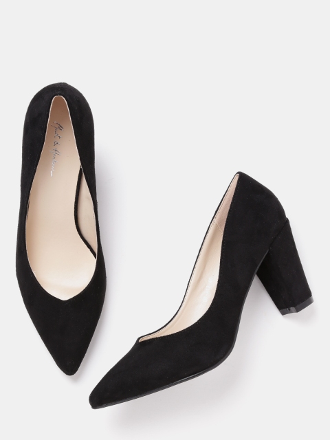 

Mast & Harbour Women Black Solid Pumps