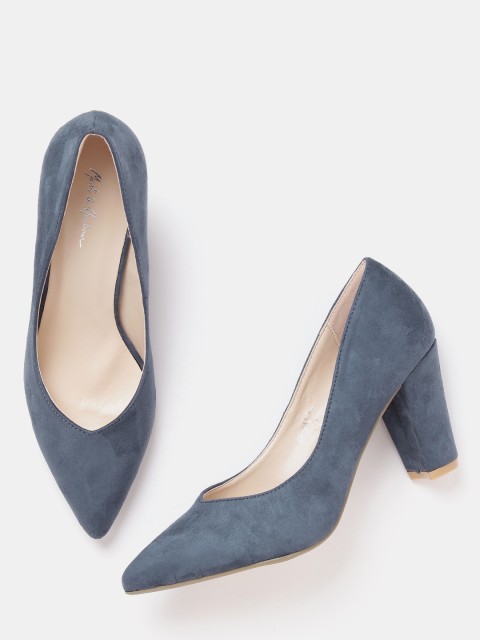 

Mast & Harbour Women Blue Solid Pumps