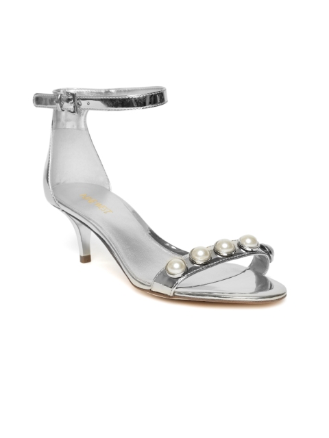 

Nine West Women Silver-Toned Embellished Sandals