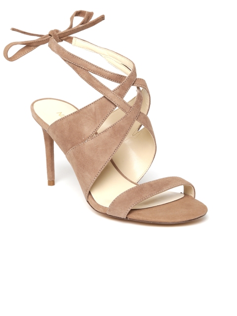 

Nine West Women Brown Suede Solid Sandals
