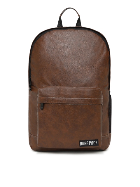 

Durapack Unisex Brown & Brown Textured Laptop Backpack