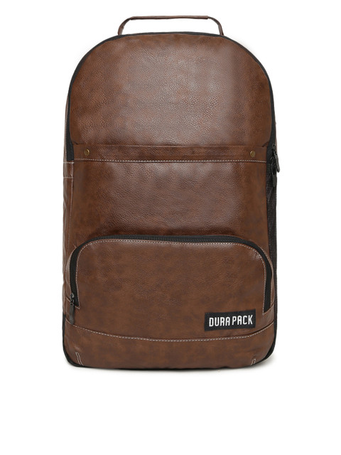 

Durapack Unisex Brown Textured Laptop Backpack