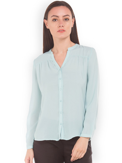 

Arrow Woman Women Blue Original Regular Fit Solid Casual Shirt