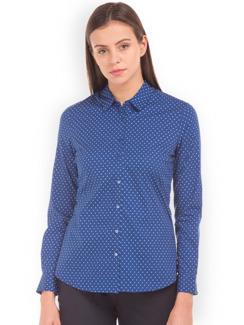 

Arrow Woman Women Blue Original Regular Fit Printed Casual Shirt