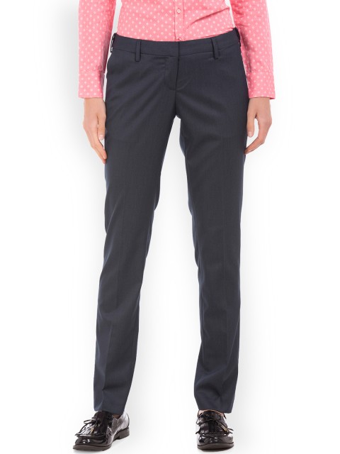 

Arrow Woman Navy Blue Original Regular Fit Solid Regular Trousers