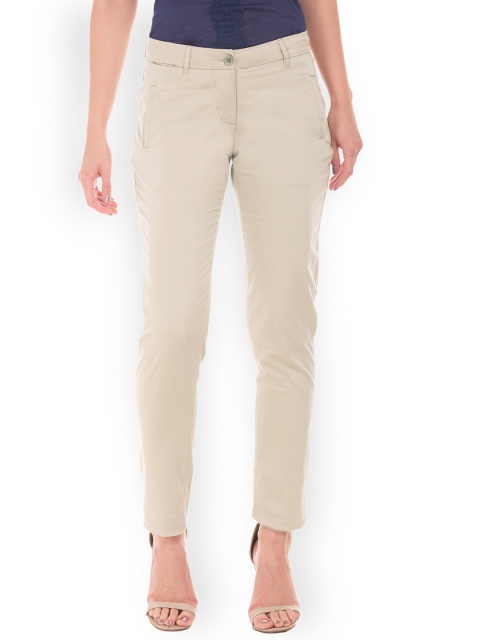 

Arrow Woman Beige Original Regular Fit Solid Regular Trousers