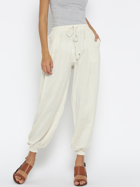 

Fusion Beats Women Beige Regular Fit Solid Joggers