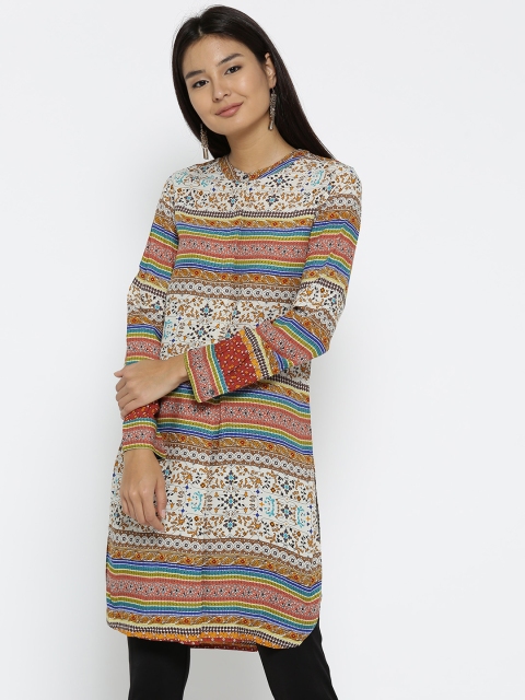 

Fusion Beats Women Multicoloured Printed Straight Kurta, Multi