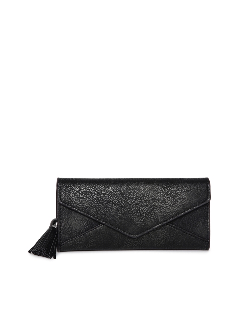 

Alvaro Castagnino Women Black Textured Three Fold Wallet