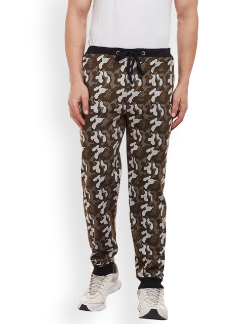 

Vimal Men Olive and Grey Self-Design Joggers