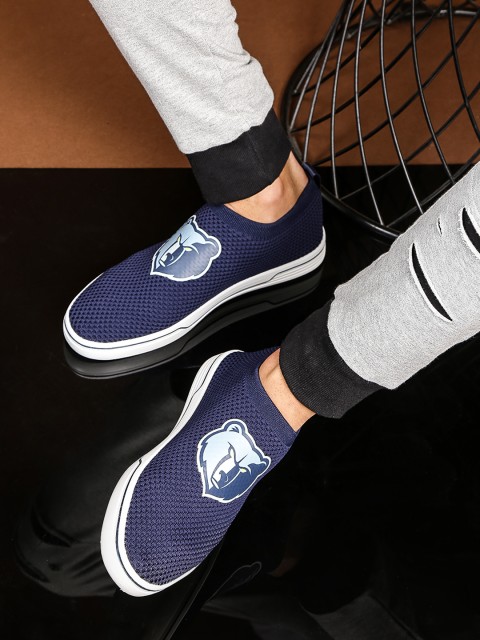 

NBA Memphis Grizzlies Men Navy Slip-On Sneakers, Navy blue