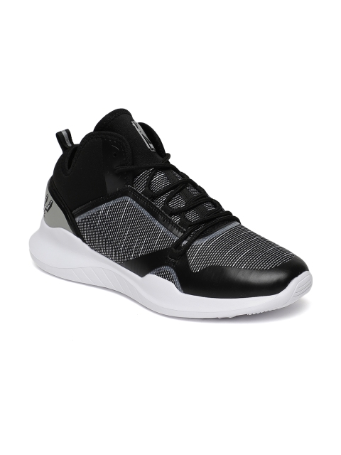 

NBA Men Black & Grey San Antonio Spurs Mid-Top Sneakers