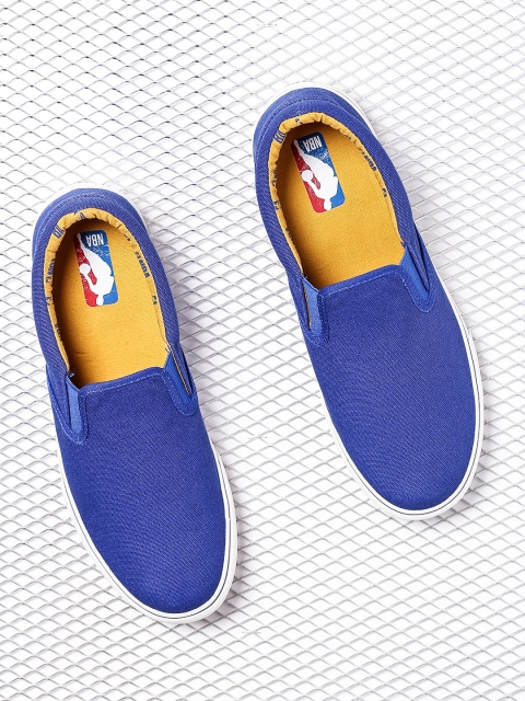 

NBA Official Fan Wear Men Blue Slip-On Sneakers