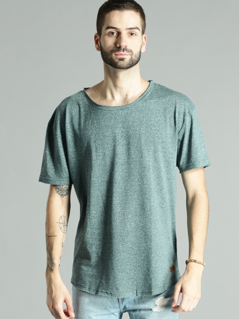 

Roadster Men Green Round Neck Grindle T-shirt
