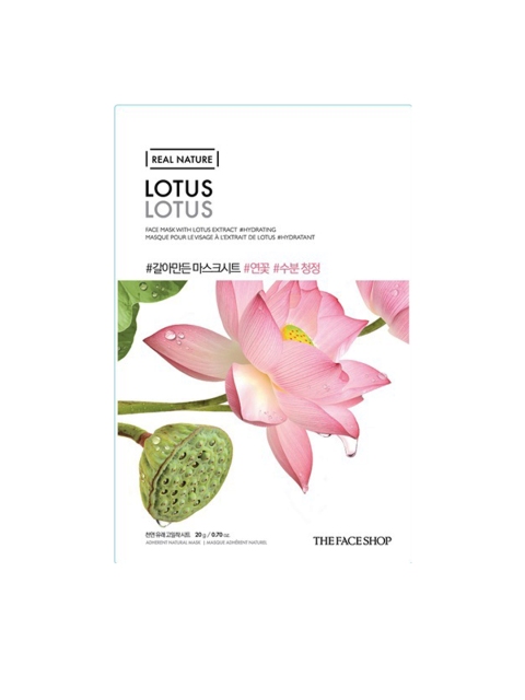 

The Face Shop Women Real Nature Lotus Face Mask 20g, White