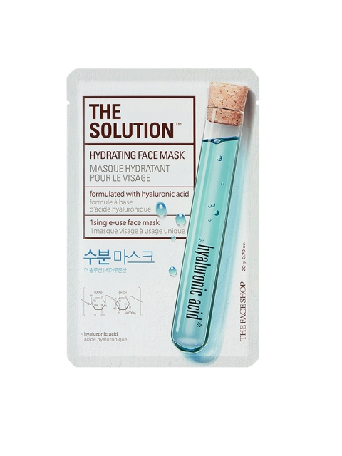 

The Face Shop The Solution Hydrating Face Mask Hyaluronic Acid 20 g, Blue