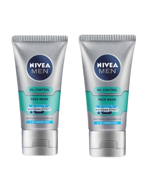 

Nivea Men Set of 2 Whitening Oil Control 10x Face Wash, Metallic