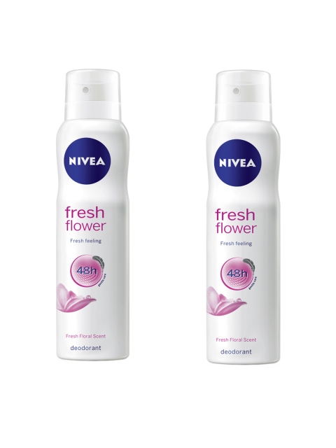 

Nivea Women Pack of 2 Fresh Flower 48h Deodorants, White