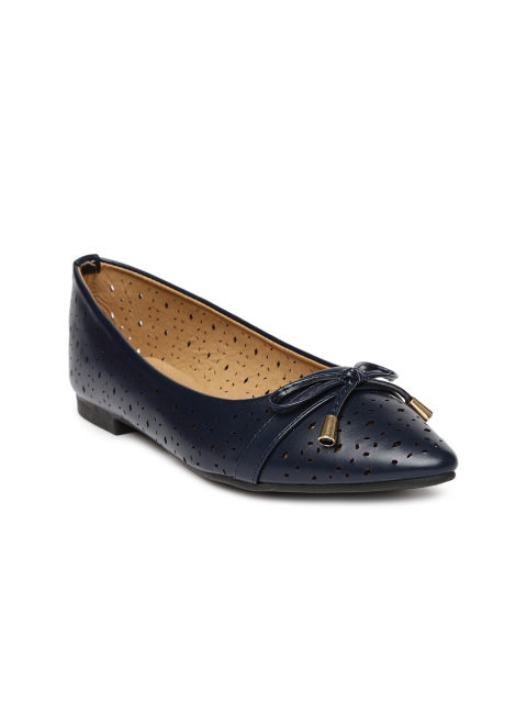 

CERIZ Women Navy Blue Solid Synthetic Ballerinas