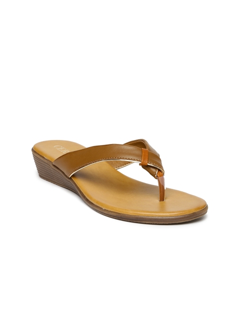 

CERIZ Women Tan Brown Solid Wedges