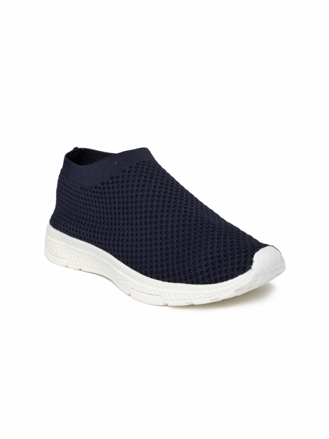 

CERIZ Women Navy Slip-On Sneakers, Navy blue