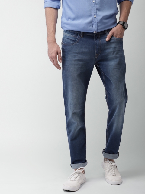 

Mast & Harbour Men Blue Slim Fit High-Rise Clean Look Stretchable Jeans