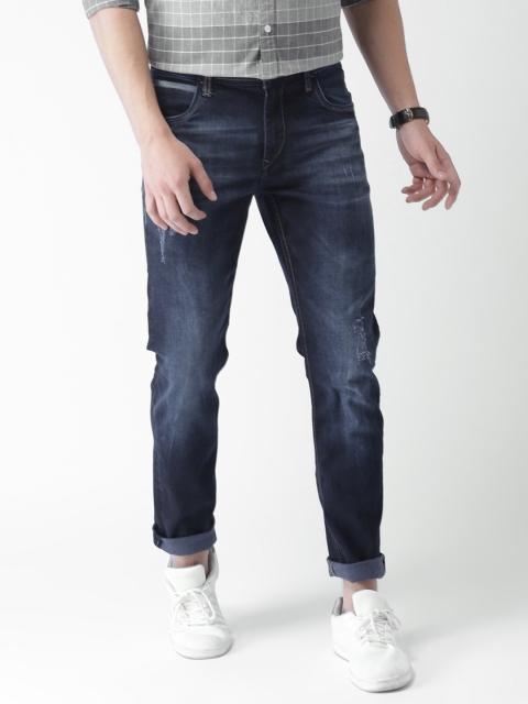 

Mast & Harbour Men Blue Slim Fit Mid-Rise Mildly Distressed Stretchable Jeans