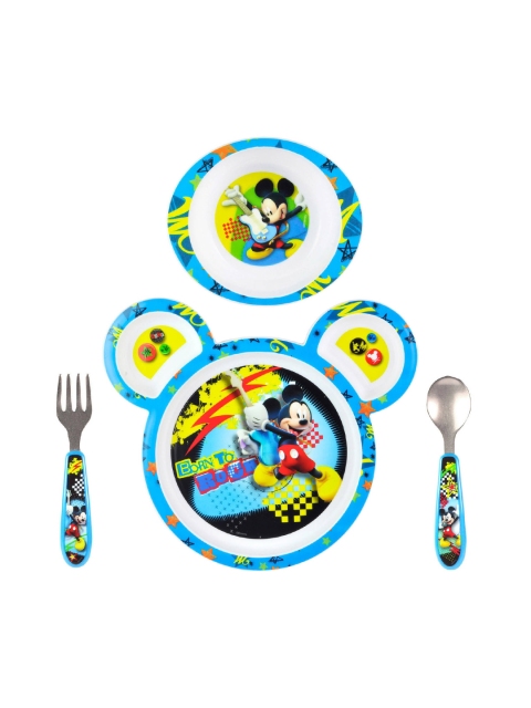 

The First Years by YK Boys Mickey Mouse Print Feeding Set, Blue