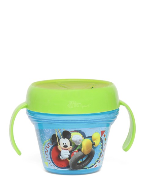 

The First Years by YK Boys Blue Mickey Mouse Print Snack Container with Handles 240 ml