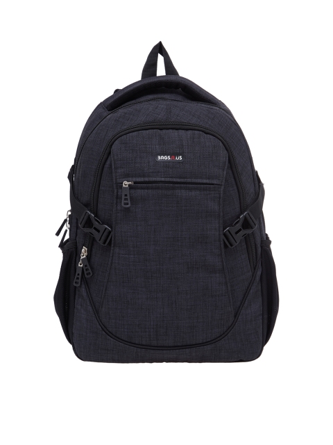 

Bags.R.us Unisex Navy Blue & Black Solid Laptop Backpack