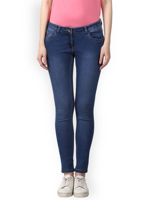 

Park Avenue Women Blue Super Skinny Fit Mid-Rise Clean Look Stretchable Jeans